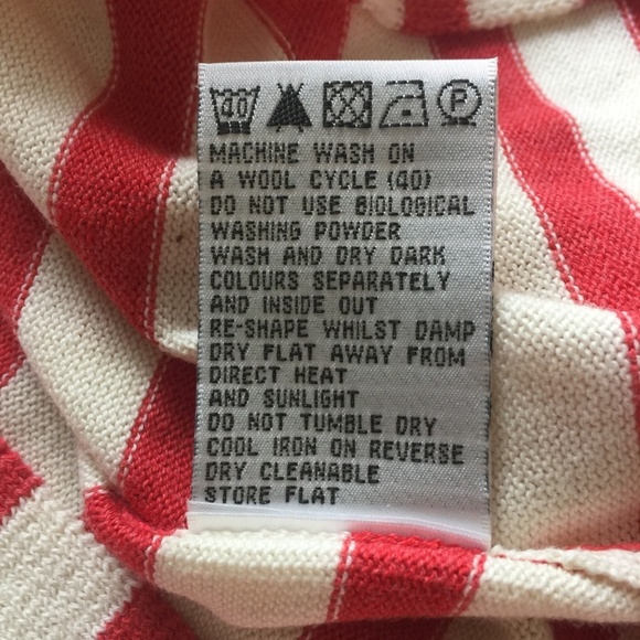 BODEN Asymmetrical Striped Cotton Sweater size 8 - Picture 7 of 9